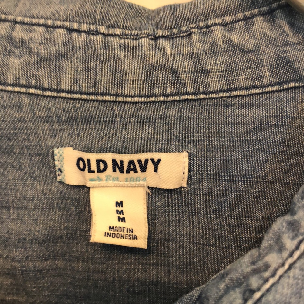 Blue chambray button down - Picture 2 of 2